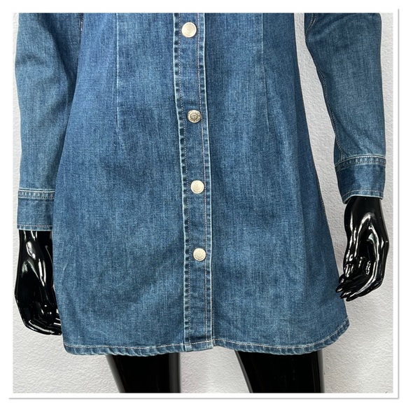 Alexa Chung for AG The Pixie Denim Mini Dress Sz S Cotton Blend - Picture 3 of 7